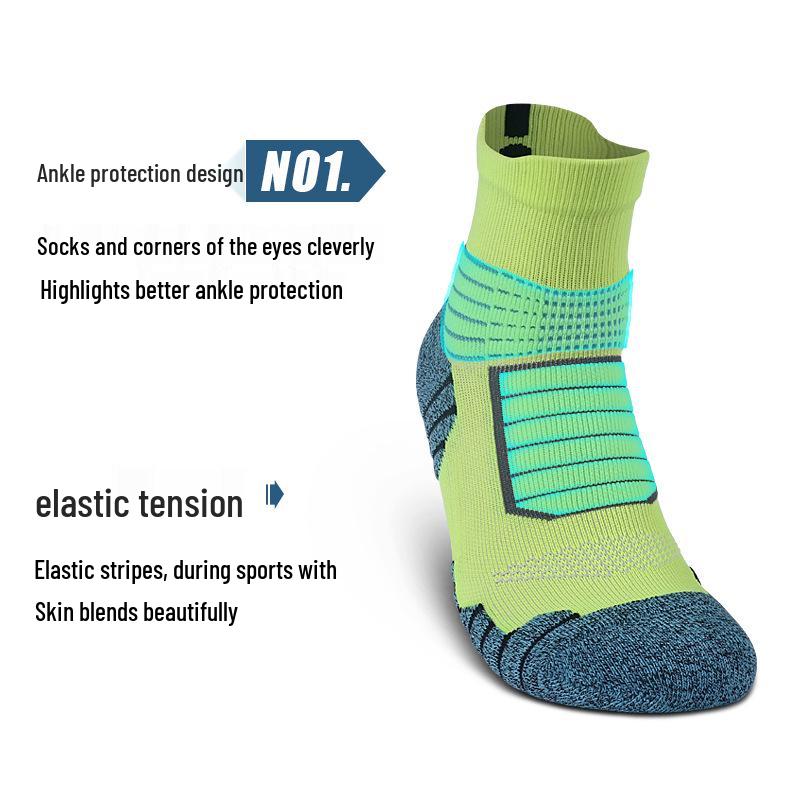 Men's Elite Mid-Calf Basketball Socks: Thick Terry, Sweat-Absorbent, Breathable, Anti-Slip
