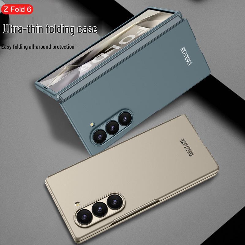 Ultra-Thin Frosted Hard Shell Phone Case for Samsung Z Fold 6 - Fashionable Solid Color Protective Cover