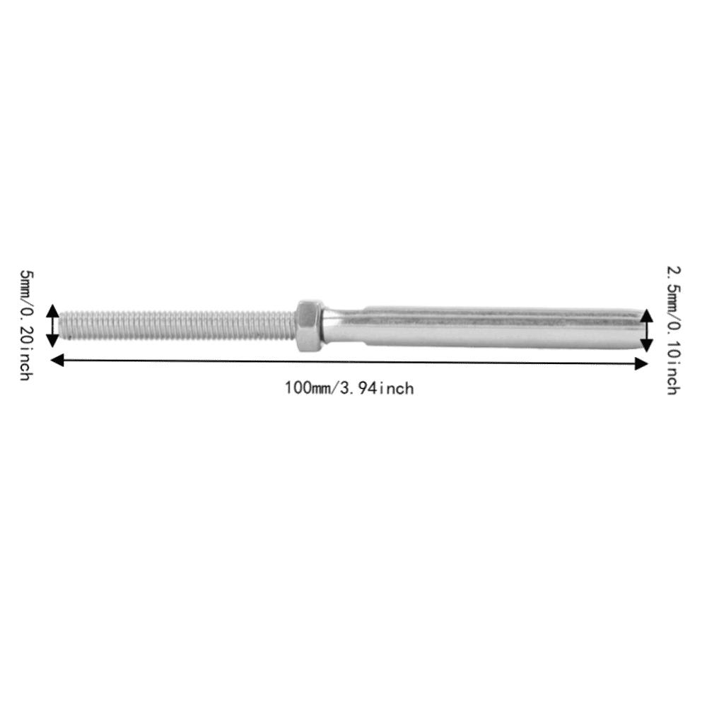 10pcs Premium Cable Railing Tensioners Hand Swage Design Wire Rope Connectors  Outdoor Railing