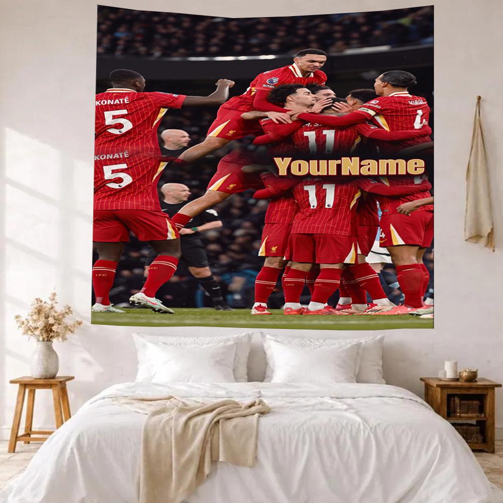 Liverpool Custom Your Name Wall Decor Tapestry Art For Pet Memorial Birthdaywedding Party Backdrop Family Gift