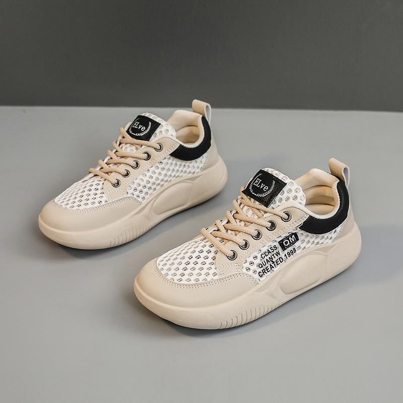 Mesh breathable sports and leisure shoes autumn new thick-soled high-profile board shoes and soft-soled shoes 36
