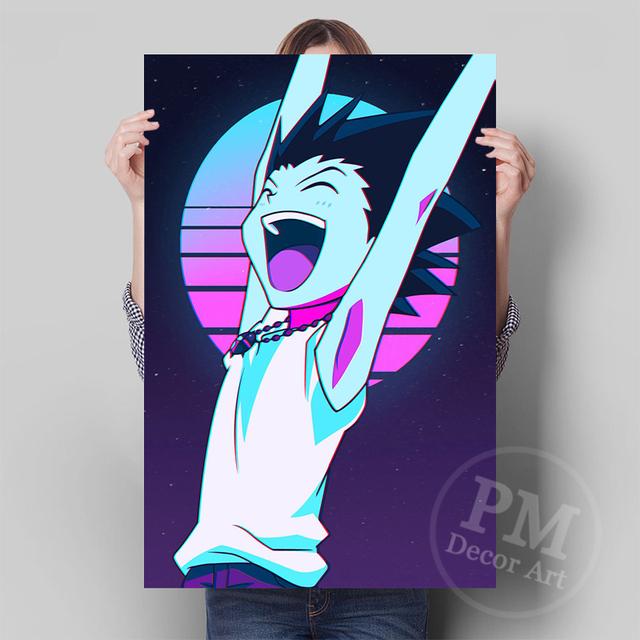 Anime Manga Hunter × Hunter Cyberretro Wall Decorative Canvas Painting Gon Freecss Killua Zoldyck Art Posters and Prints Gift
