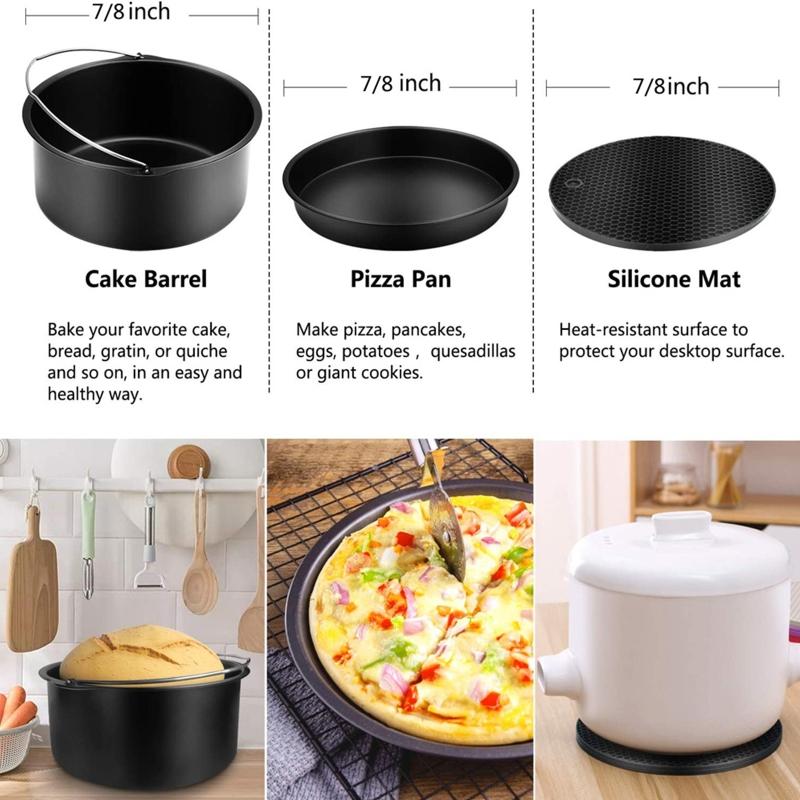 17 PCS Accessories for Food Grade Material Expand Your Cooking Dish Cake Basket Pizza Pan Single Layer Grill