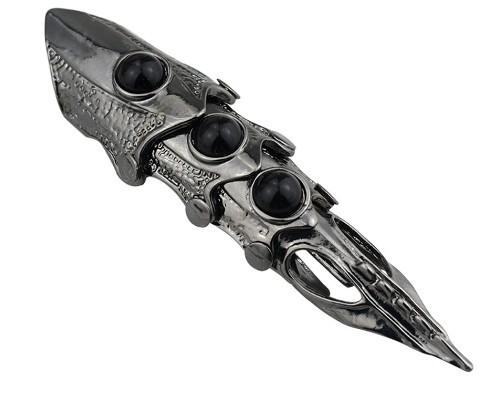 Men's Knuckle Joint Full Finger Double Ring Punk Rock Eagle Claw Armor Activity Ring Gothic Halloween Cosplay Jewelry for Women