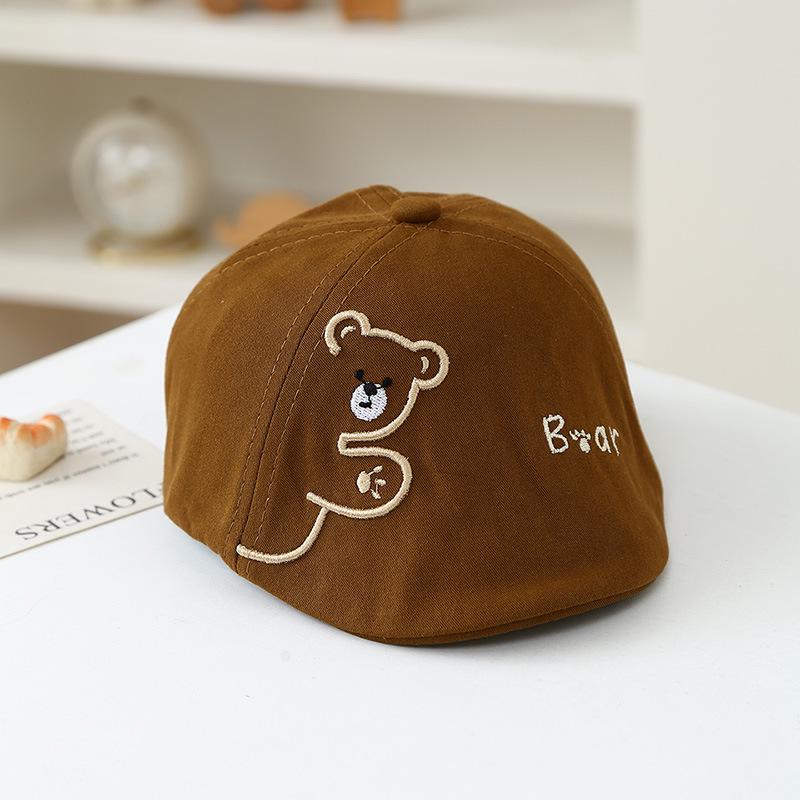 Children's Spring & Autumn Korean-Style Versatile Beret Hat - Trendy Duckbill Cap for Boys & Girls