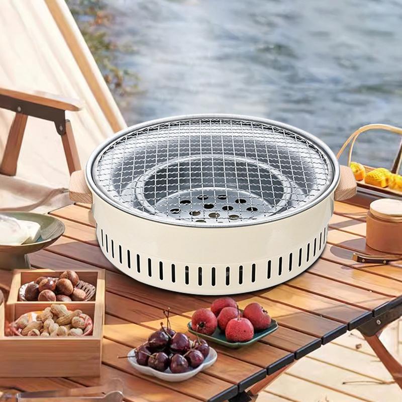 Portable Charcoal Grill 12.5 Inch Grill Charcoal Outdoor Patio Grill Fire Pot Outdoor Cooking Grill