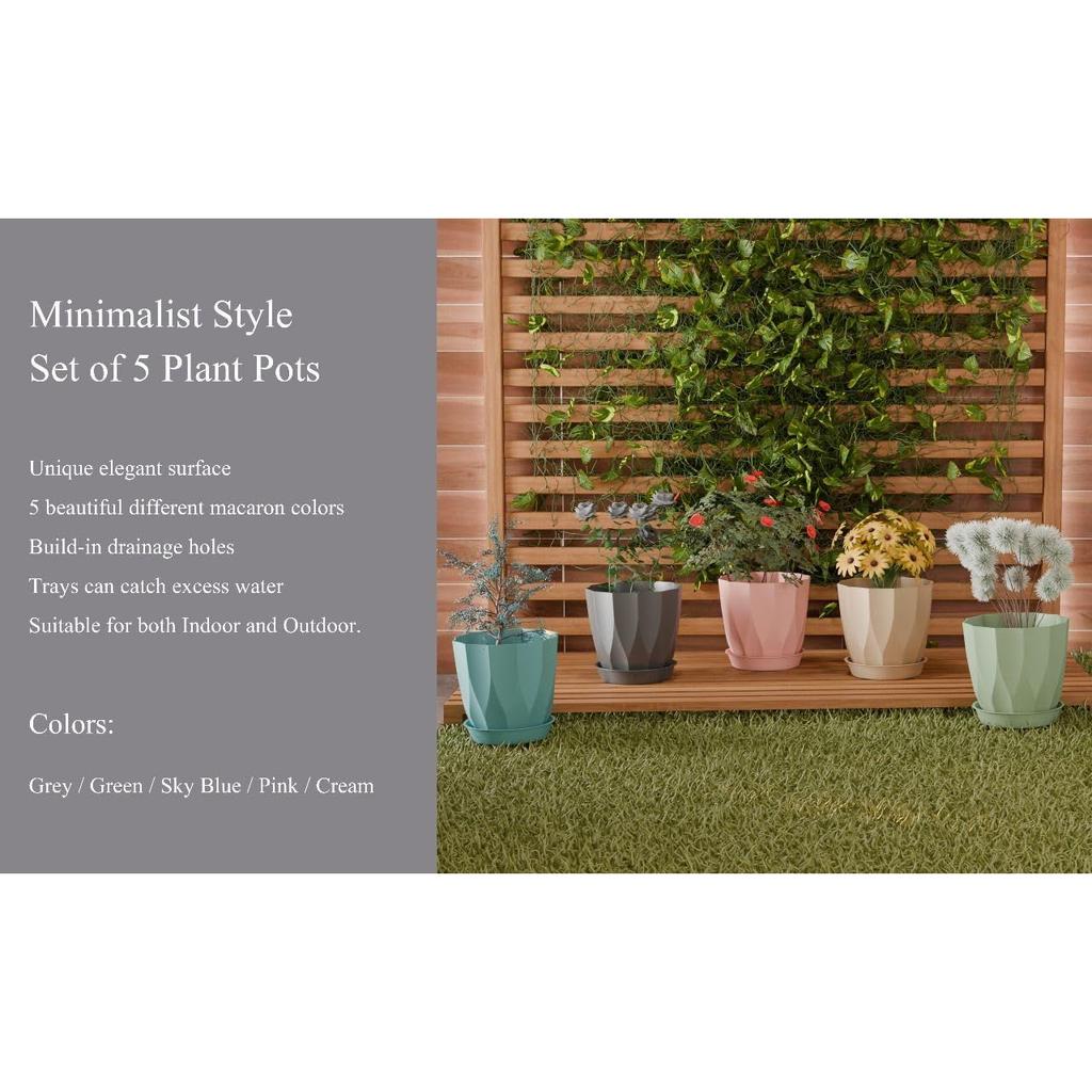 6.3 Inch Flower Pots for Home Decoration, Indoor Plant Pots, Gardening Pots for Plants, Plastic Flower Pots for Garden Plants (Arrow)