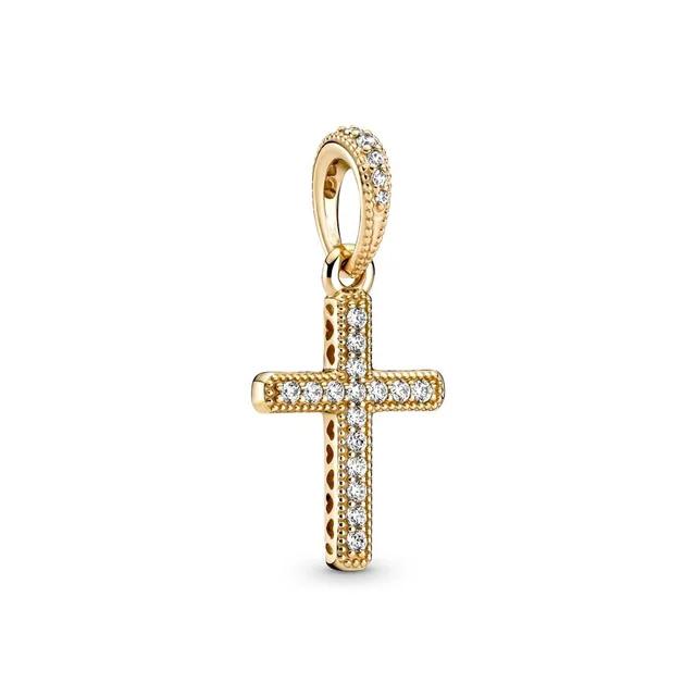 New Christian Bible Cross Jesus Dangle Bead Fit Original Europeancopper Charms Bracelet Necklace Keychain Diy Jewerly
