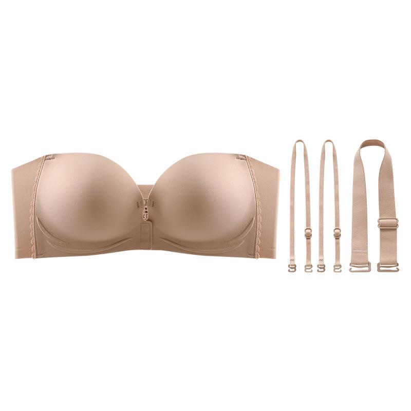 Sutien seamless push-up fără bretele, antiderapant, pentru bust mic - Body bandeau îngroșat, corector
