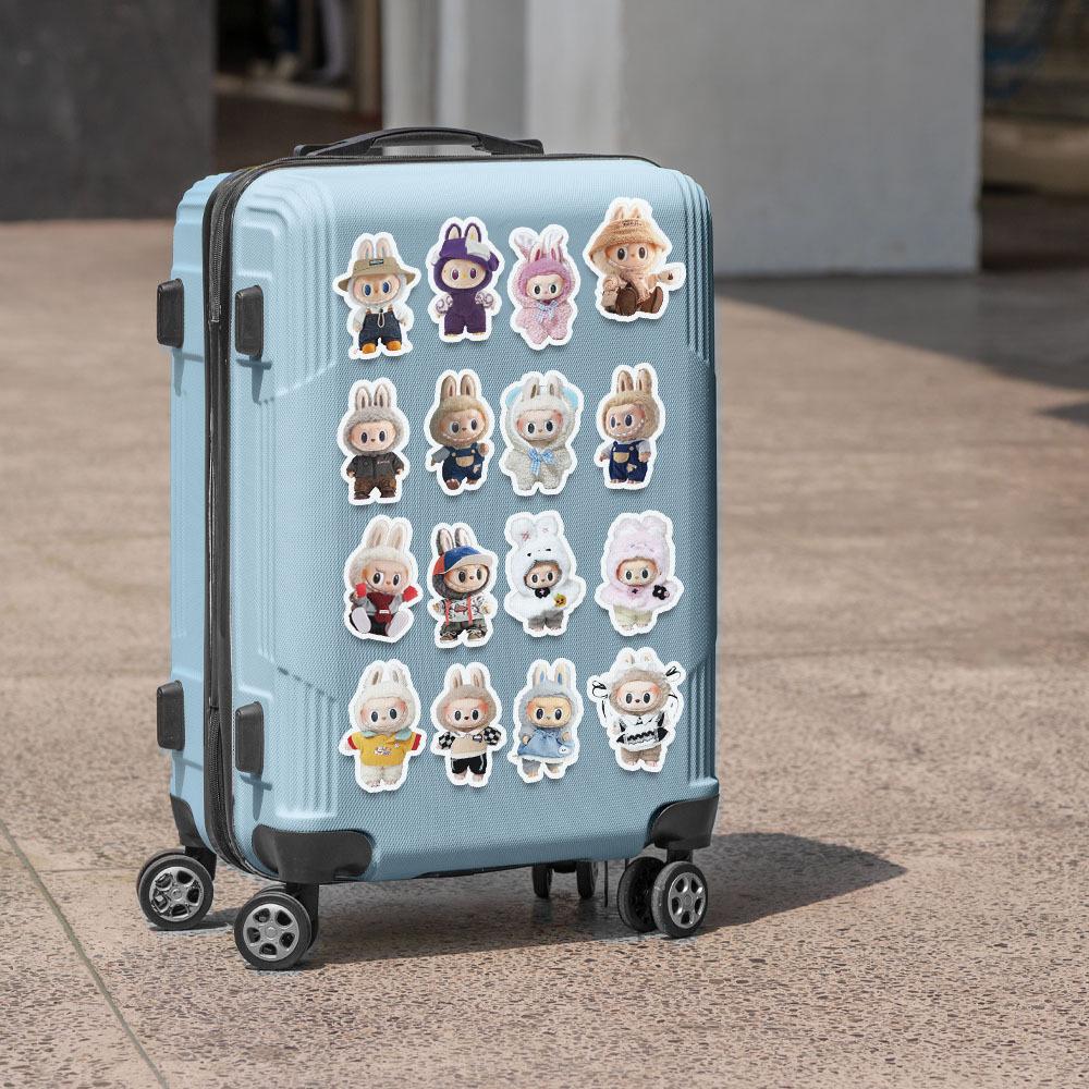 10/50pcs Cute Cartoon Labubu Doll Stickers Waterproof DIY Flower Plant Sticker Pack for Watercup Laptop Scrapbook Notebook Diary Stickers