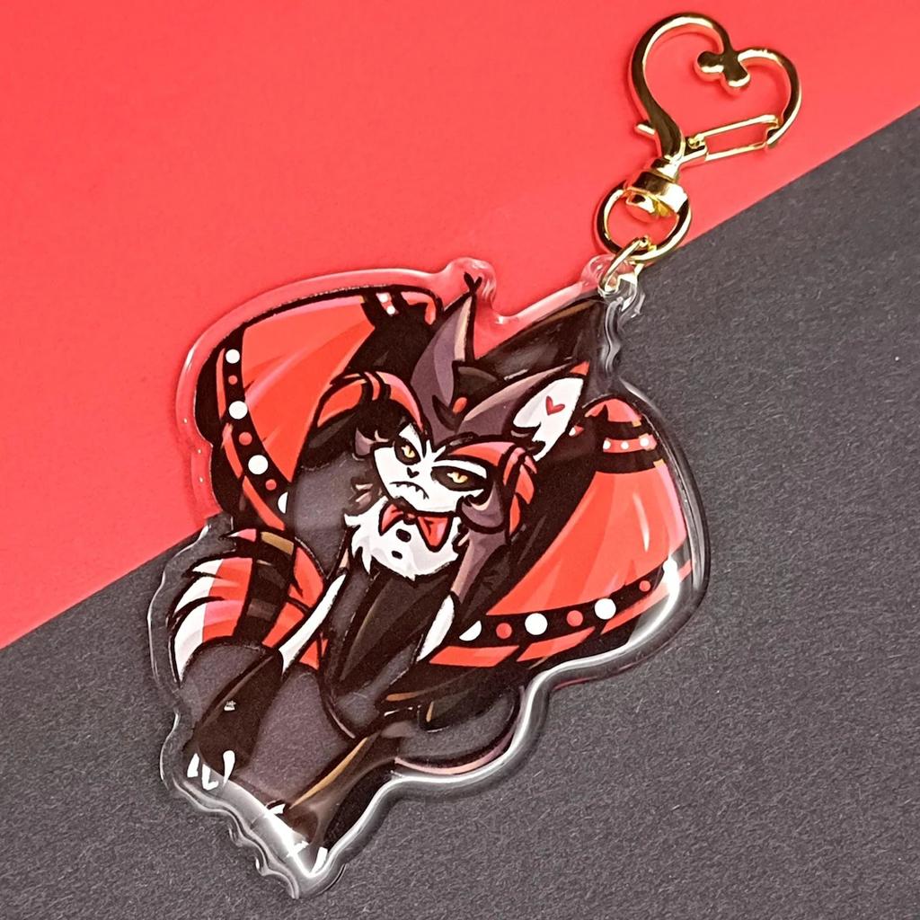 6Cm Anime Character Acrylic Chain Keychain Acrylic Backpack Pendant for Hazbin Hotel Vox Niffty Vaggie Charlie Exquisite Gift
