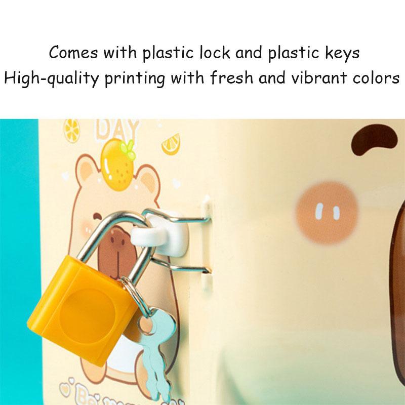 Capybara Piggy Bank, Cute & Lockable Metal Storage Box For Kids & Students, Cute Animal Desktop Ornament Decoration