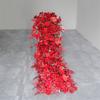 UFlower 200cm Artificial Red Hydrangea Flowers Row Runner for Wedding Backdrop Table Centerpiece Party Decor Event Wall Props