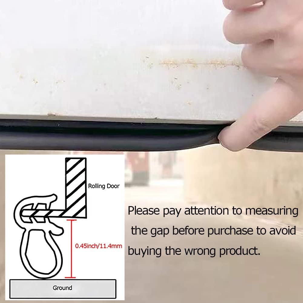 Car Door Seal Strip With Side Bulb 10Ft, EPDM Rubber Automotive Weather Stripping Edge Guard Universal Fit For Camper Van, Trucks, SUV, RV, Black