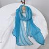 Long Extended Diamond Scarf Women Sunscreen Scarf Irregular Linen Neckerchief Shawls