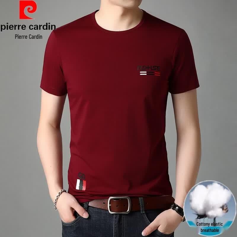 Pierre Cardin Men s Cotton Blend Printed Short Sleeve T-Shirt L