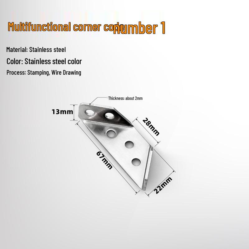 90° Thickened Stainless Steel L-Shaped Support Bracket