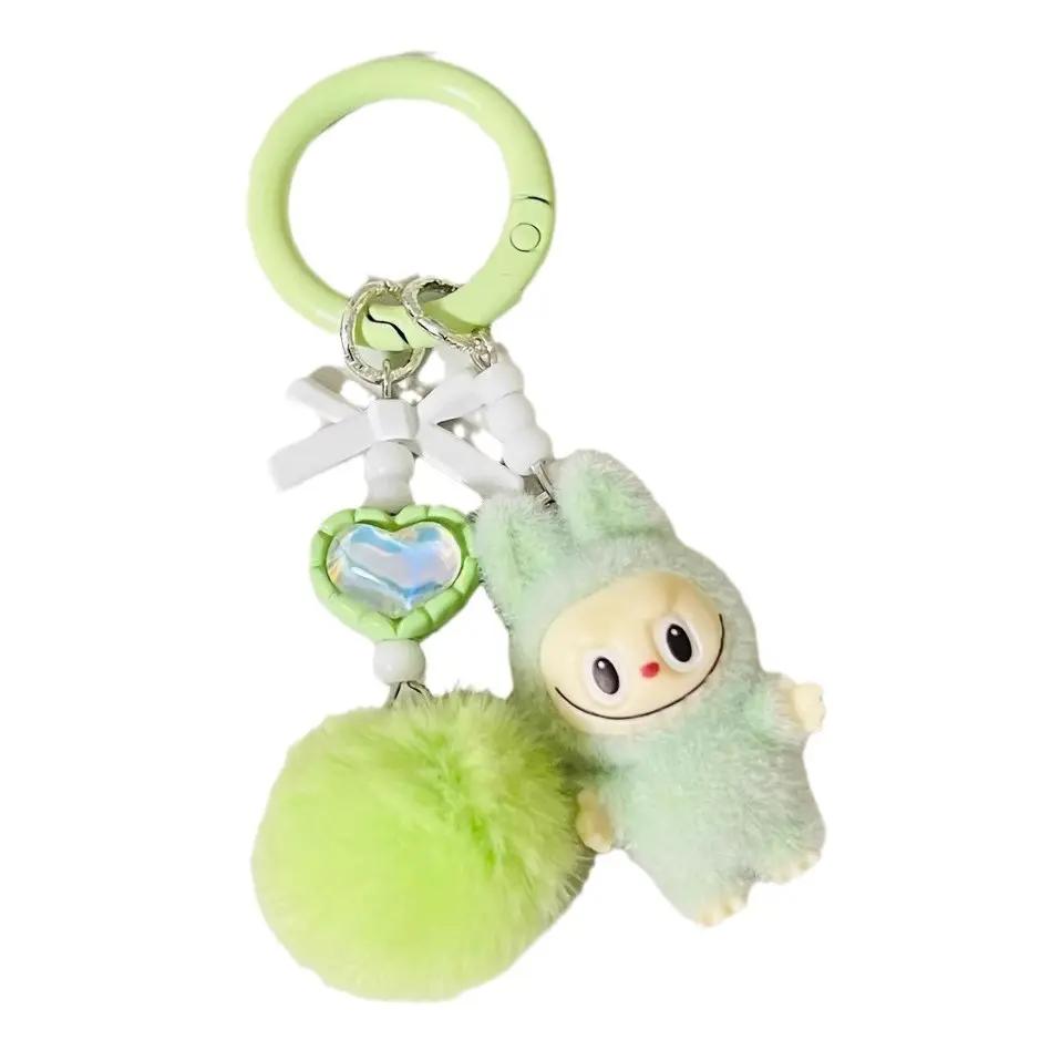 Doll Vinyl Sitting Cute Baby Mobile Phone Pendant Keychain Handmade DIY Car Pendant