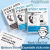 TacoTaco Foldable Tearable Sticky Notes for Students - Adhesive Grid & Blank Note Stickers