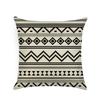 Nordisch Schwarz-Weiß Geometrisches Muster Leinen Kissenbezug Modern Neu Amerikanisch Dreieck Abstrakt Stil Sofakissen