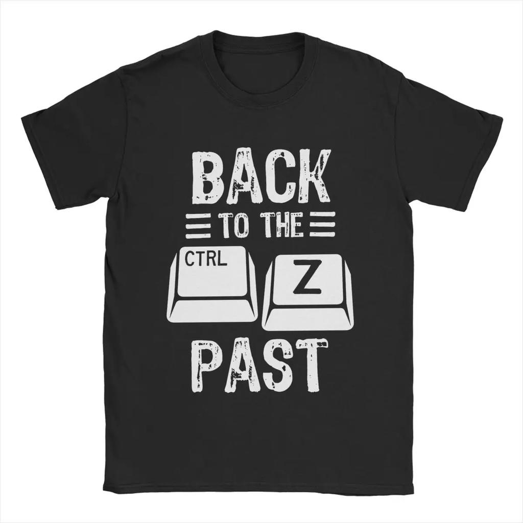 Men Back To The Past T Shirt Pure Cotton Tops Crazy Short Sleeve Crewneck Tee Shirt New Arrival T-Shirt