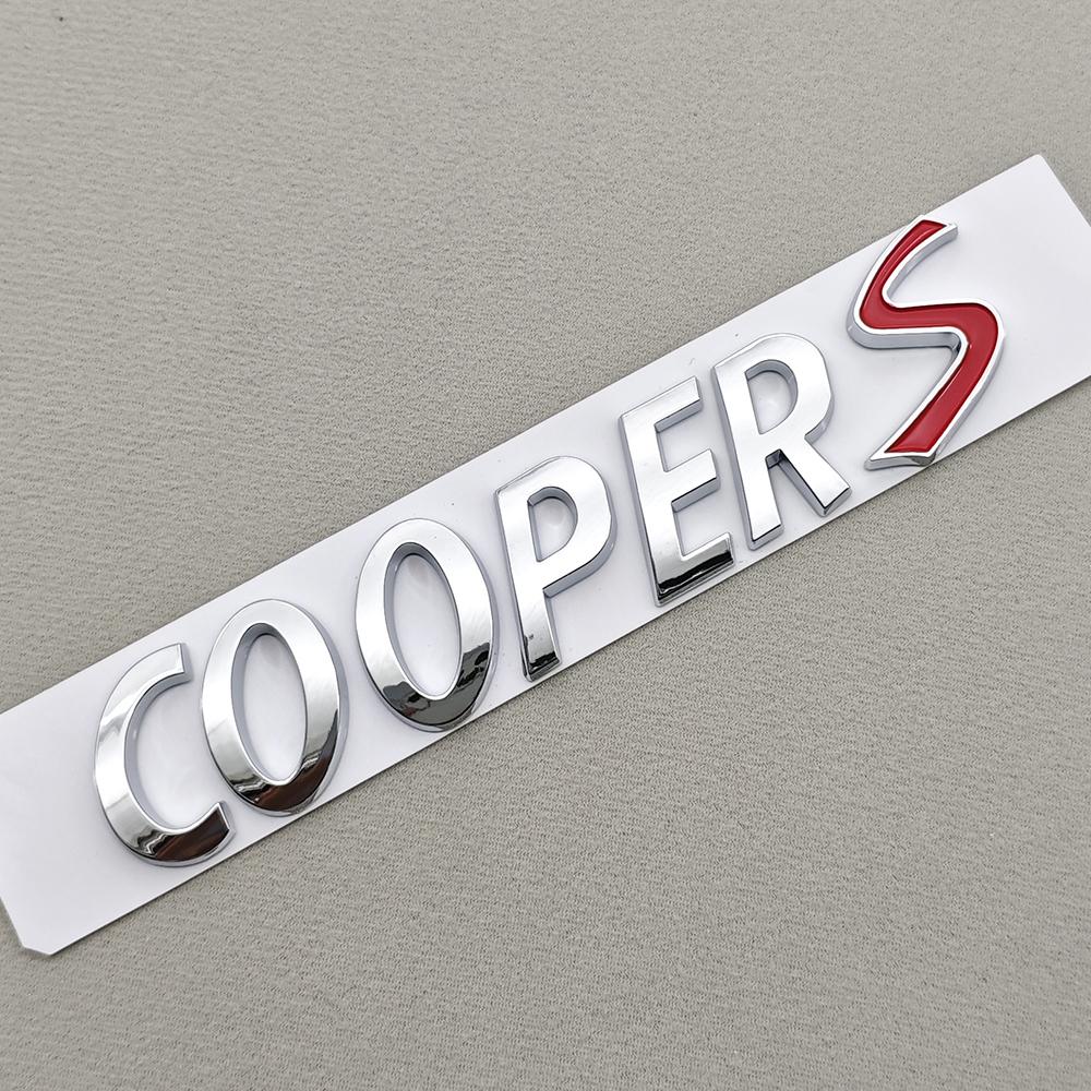 3D ABS Car Badge Letters Logo Clubman Cooper S Emblem Rear Trunk Sticker Decal Accessories For BMW MINI R53 R56 F55 F56 F65 JCW