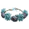 Wedding Bridal Hair Wreath Lightweight Flower Maternity Headband Multifunctional Rose Leaves Hair Wreath Party Hair Accessories