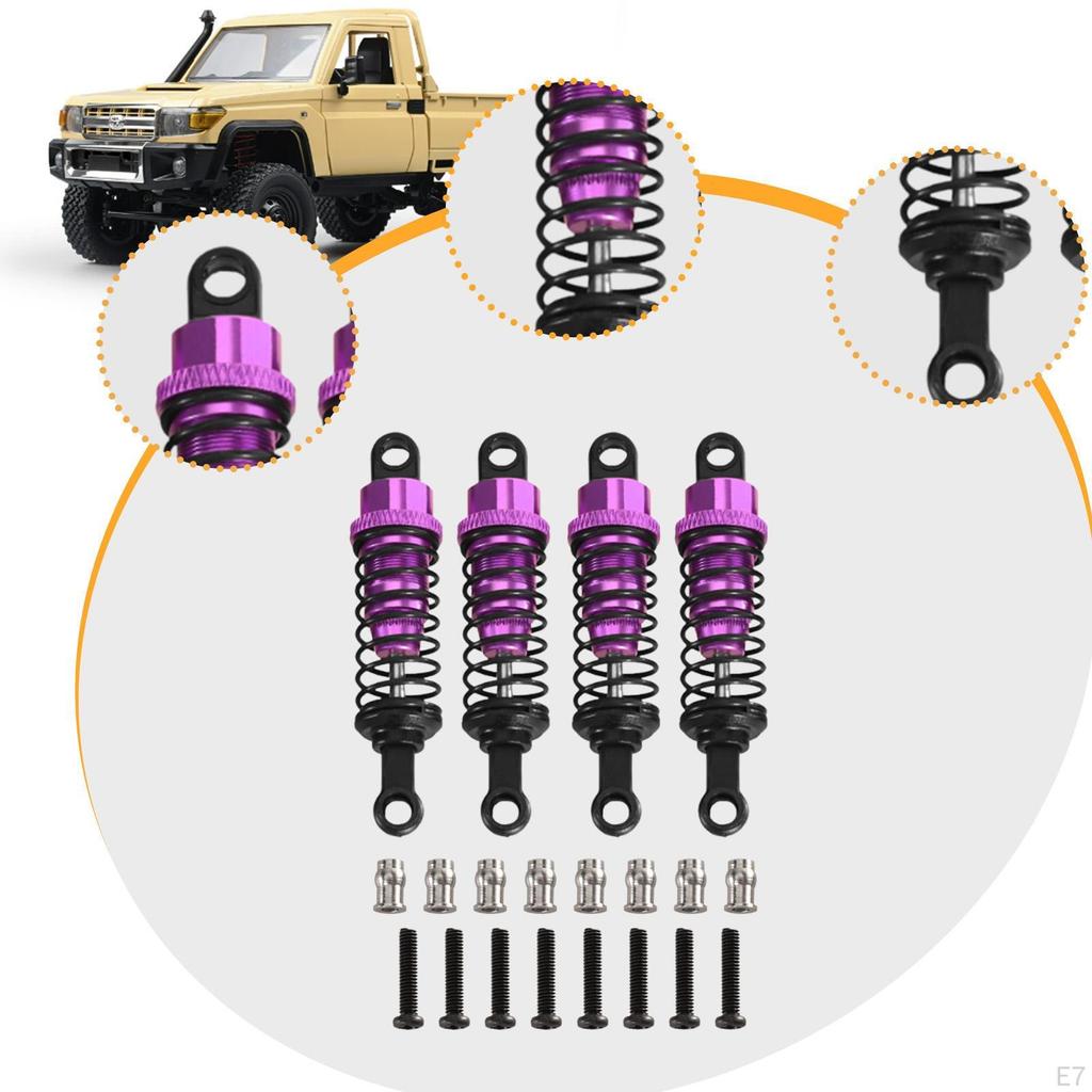 4 Pieces Hydraulic Shock Absorbers for RC Car Dampers Set Shocks 1/12 1/16 Scale MN98