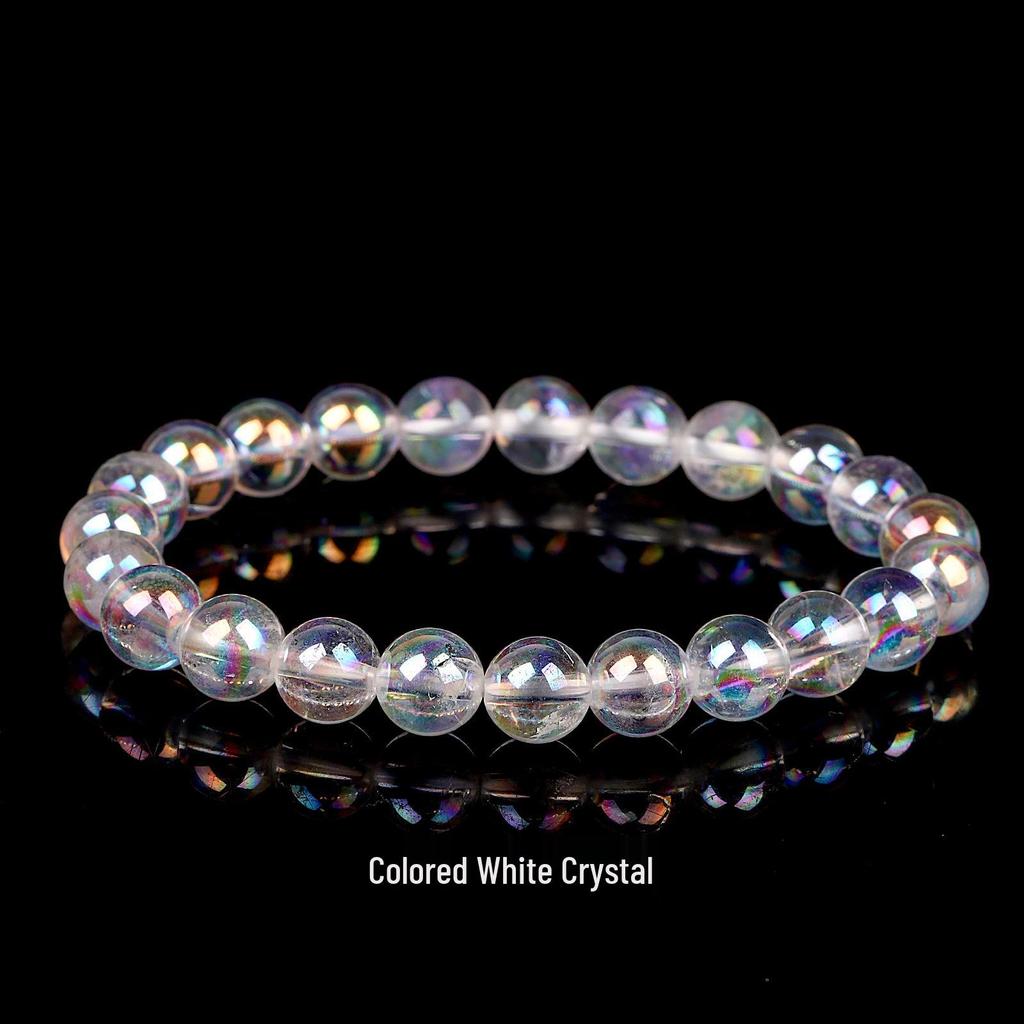 She Yao Natürlicher Kristallachat Tigerauge Armband - Modeschmuck mit einzelnen runden Perlen