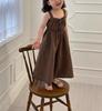 Summer Girls Jumpsuit Loose Children Wide Leg Pants Cotton Baby Girls Sling Pants Fashion Kids Clothes