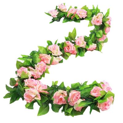 Artificial Vine Garland, Fake Flowers Greenery Vines for Ceiling Pipe Cover Wedding Home Wall Party Decoration, Lifelike