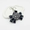 Korean Velvet Rhinestone Rose Keyring Pendant for Women's Bags and Car Ornaments