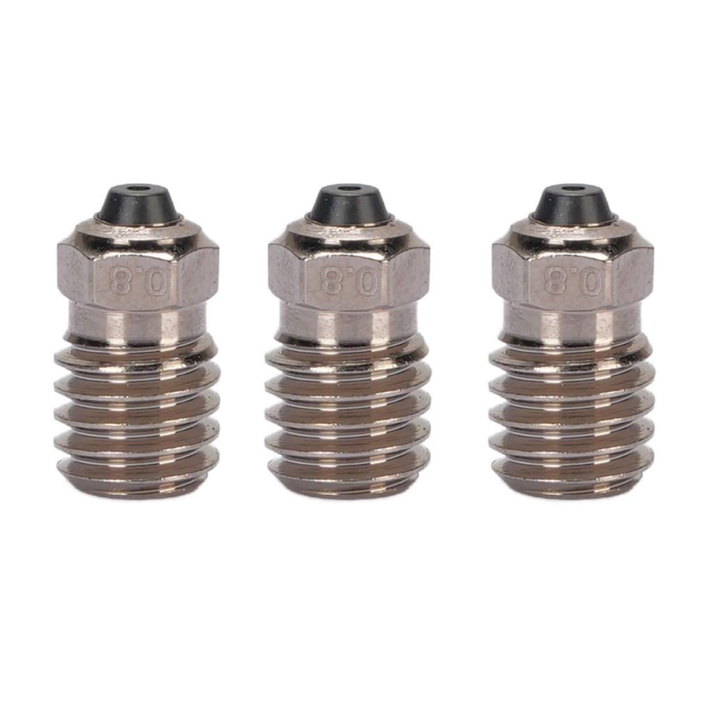 3 Pcs 3D Printer Nozzle Hardened Steel Ni Plating High Temperature Proof Extruder Hotend Nozzle for