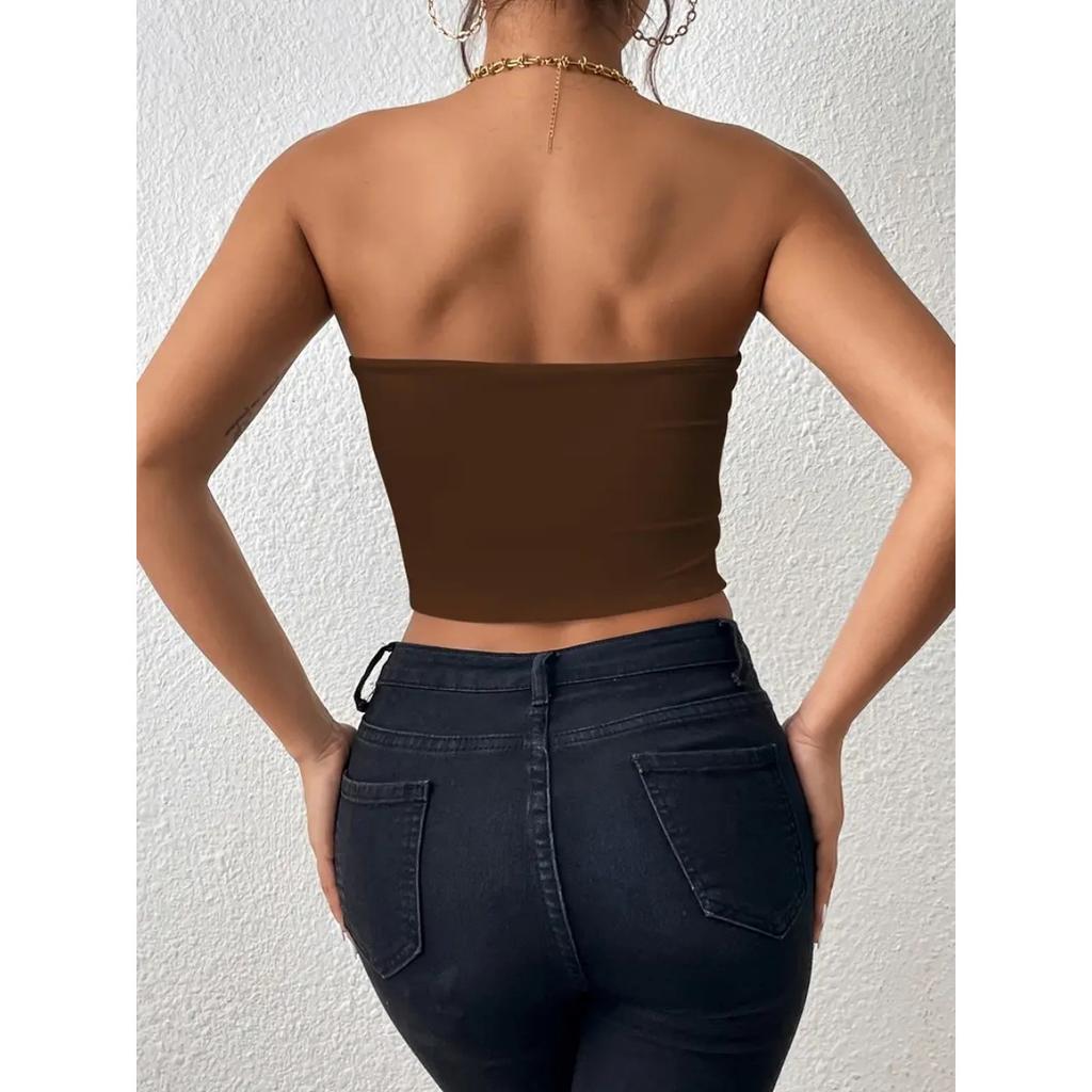 Damen Einfarbiger Alltäglicher Casual BH, Stoßfester und Anti-Hänge-BH, Ohne Stahlbügel, Damen Brustwickel, Geeignet zum Tragen zu jeder Jahreszeit