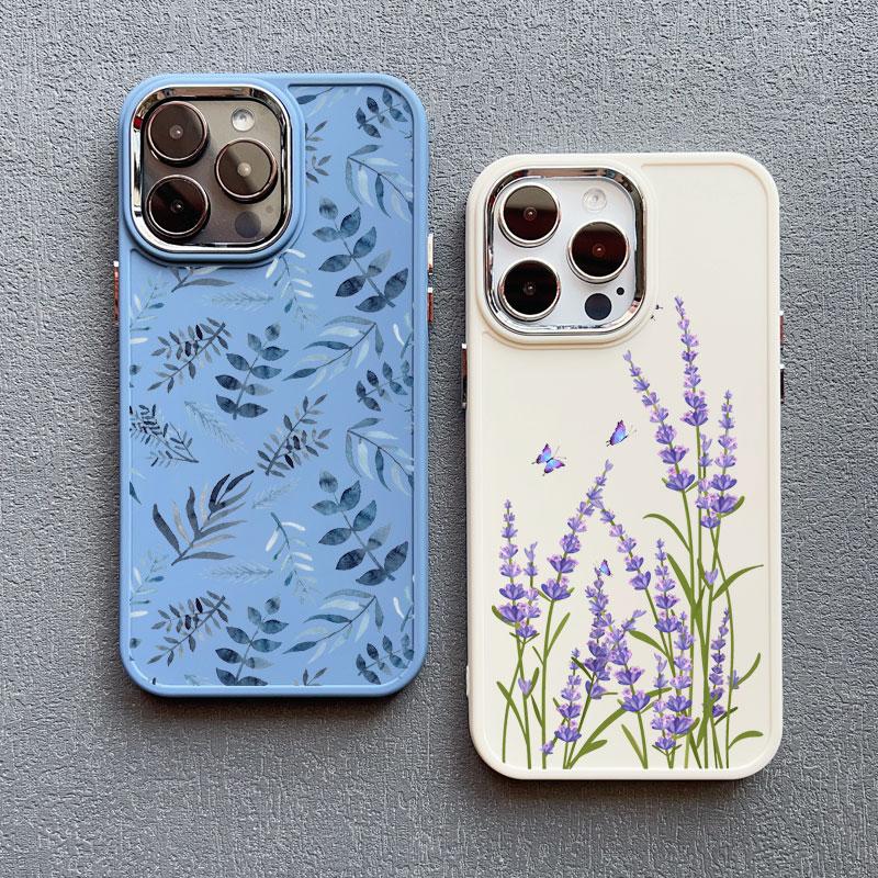 Flower Luxury Silicone Phone Case For  iphone 13 12 Pro Max 15 7 8 plus X XR XS 11 14 Pro Max Shockproof Soft Shell Cover Fundas