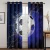 Cartoon Football Soccer Sports Free Shipping Window Curtains For Living Room Kids Bedroom Bathroom Kicthen Door Home Decor2Pcs