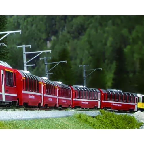 

KATO N Gauge Rhaetian Railway Bernina Express New Logo Add-On Set (4 Cars) 10-1656 Model Train Passenger Car