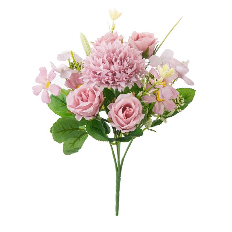 

Artificial Flower Silk Rose Wedding Wreath Home Room Table Festival Decora Vase Bridal Bouquet Outdoor Garden Yard DIY Gift Prop 1 pc