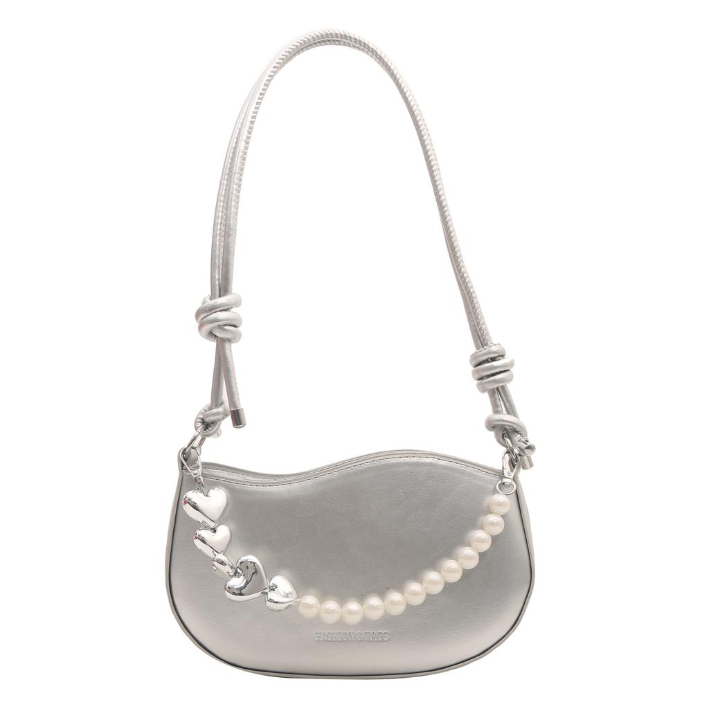 New Chinese Beaded Handbag Women's 2025 New Versatile Trend Niche Design Chain Messenger Bag Bucket Bag