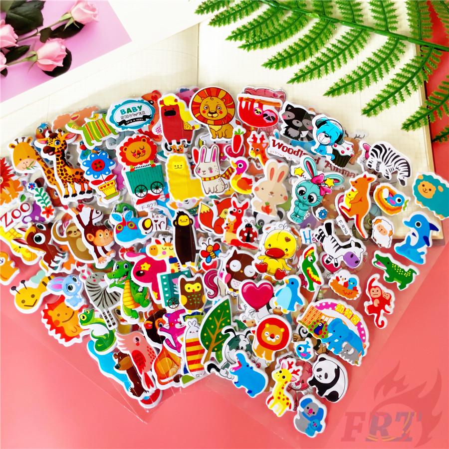 

12Sheets/set Zoo Animals Rewards Sticker Puffy Bubble Toys Stickers