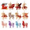 Goat Christmas Tree Decorations Acrylic Ornament, Sheep Hanging Decoration for Xmas Tree, Decor 2D Flat Animal Pendant Festive Holiday Party Ornaments