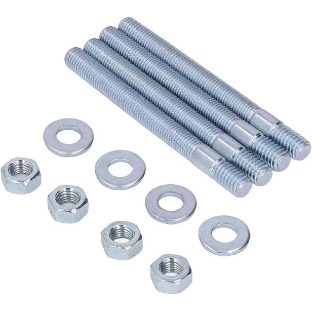 Carburetor Studs Kit, Chazcool 3.5In Carburetor Studs Set Metal Carb Mounting Stud Kit With Spacers For 5/16In Threads Intake