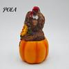 Desktop Pumpkin Sculpture Highland Cow Ornament, Resin Figurine Decorations, Creative Halloween Home Decoration Table Centerpiece for Autumn