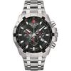 By Grovana Ceas de bărbați cu cadran negru cu cronograf Star Fighter cu quartz 7043.9137 100M