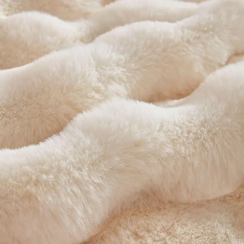 Tlustý plyš z imitace králičí kožešiny Potah na pohovku Protiskluzová měkká pohovka Ručník Pohovka Potah na polštář do obývacího pokoje Moderní domácí dekorace