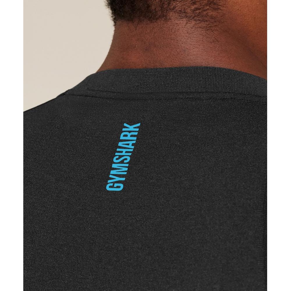 Gymshark Shadow Seamless T shirT Black Brand Blue A1b2a Bc8k