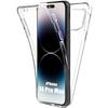 Case for iPhone 14 Pro Max - Full Protection - Soft Silicone - Hard PC - Transparent