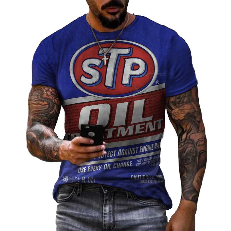 Men's T-shirt 26 new 3D retro digital printing casual versatile short sleeves simple casual