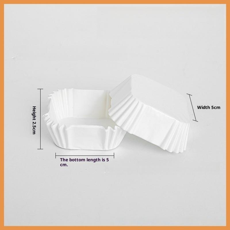100/250 Stück Mondkuchen Papierhalter Quadratisches Papier Brownie-Förmchen Mittlere Größe 45/50/55/62 mm Xue Meiniang Papiertablett Ölfest Tasse