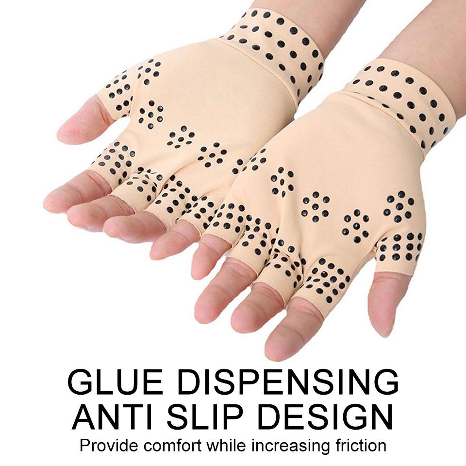 Gobygo 1Pair Dispensing Pressure Half-Finger Gloves Lightweight Breathable Non-Slip Fitness Riding Fishing Climbing Men Women